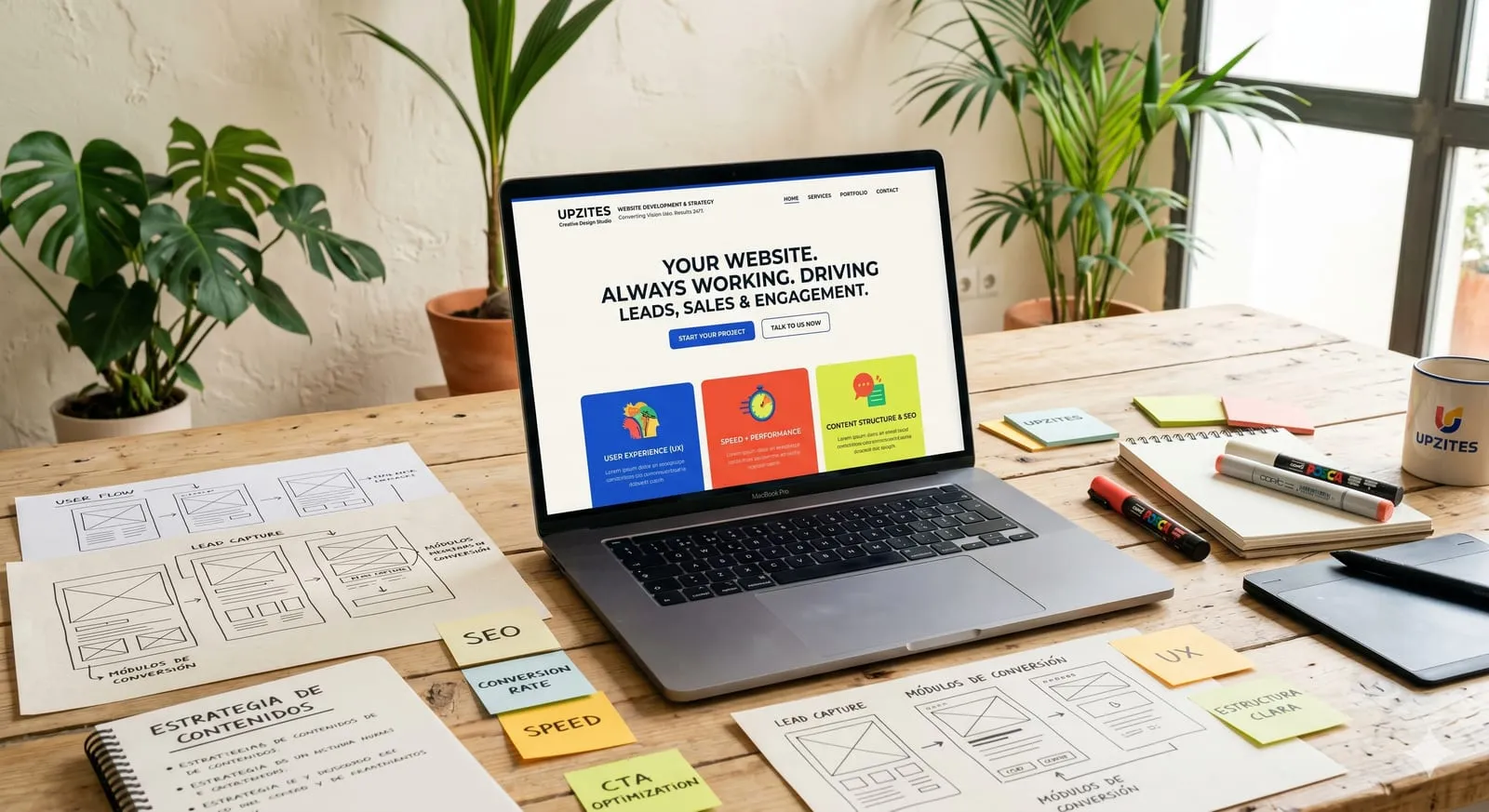 Web trabajando 24/7: leads, ventas y engagement
