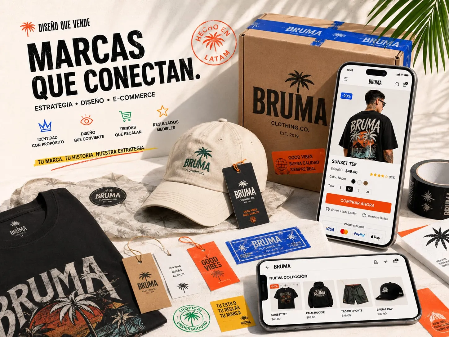 Identidad de marca y tienda online que conectan y convierten
